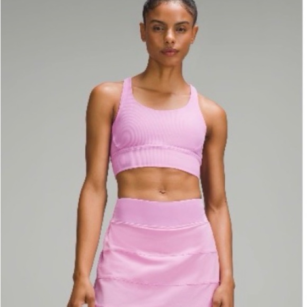 lululemon athletica Pink Ribbed Sports Bra